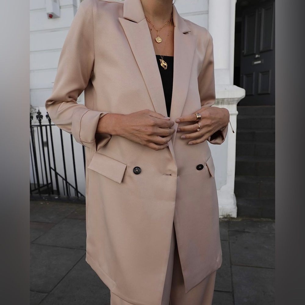 Satin Loose Fit Blazer